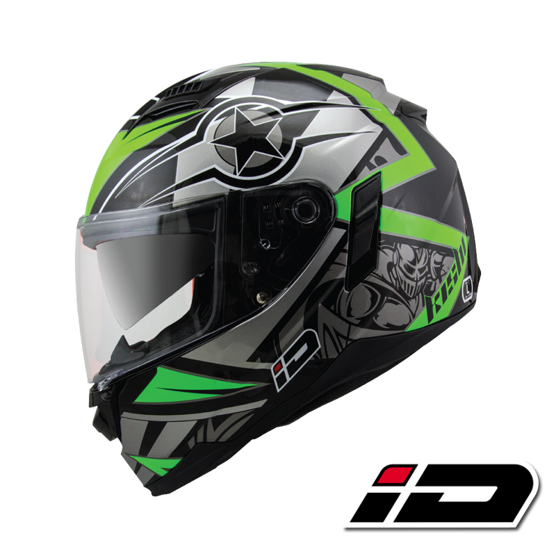 ID HELMET SPYDER D1 BLACK CHROME VISOR